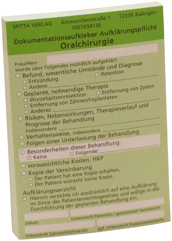 Dokumentationsaufkleber