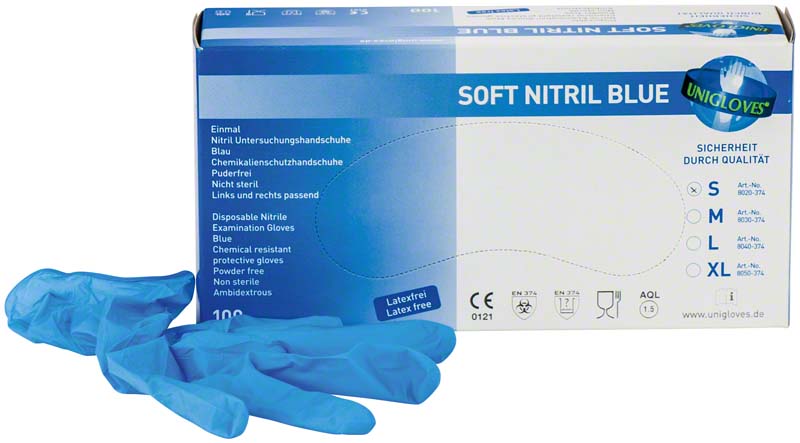 SOFT BLUE Nitrilhandschuhe