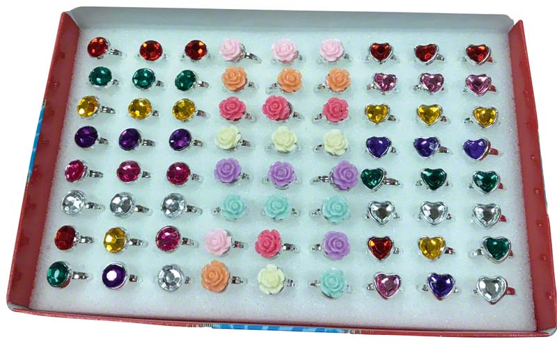 Ringe mit Herz und Blume