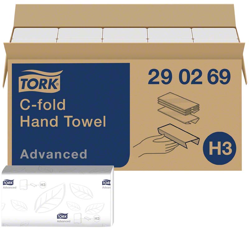TORK® Lagenfalz Handtücher (C-Falz) H3 System