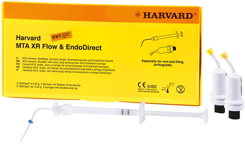 Harvard MTA XR Flow EWT OptiCaps® &amp; EndoDirect Spritze