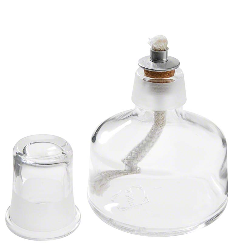 Spirituslampe aus Klarglas