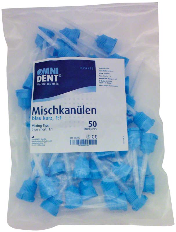 Omni Mischkanülen blau kurz  1:1