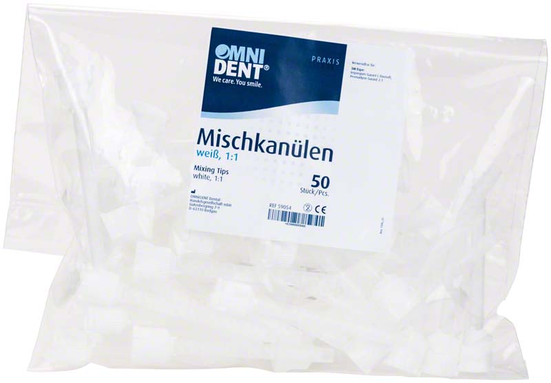 Omni Mischkanülen weiß  1:1