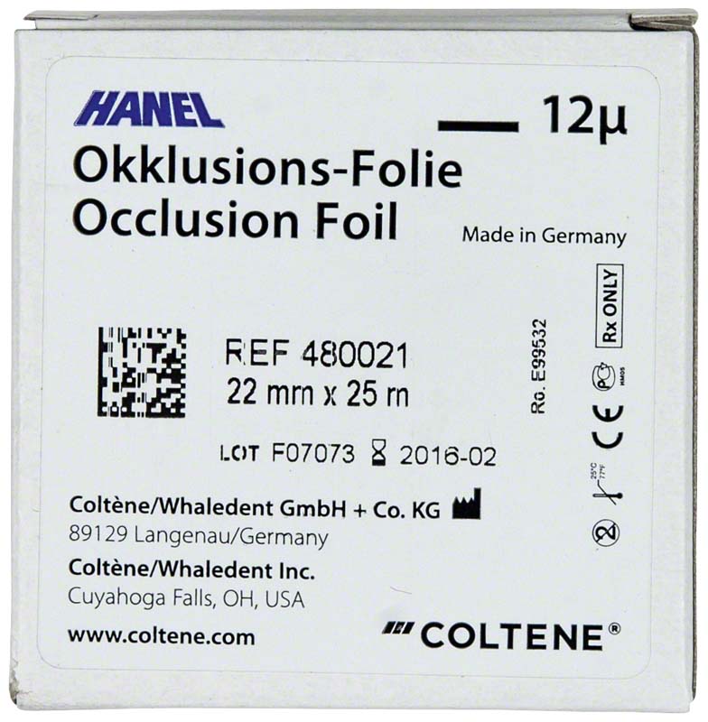 HANEL Occlusions-Folie, einseitig 12 µm