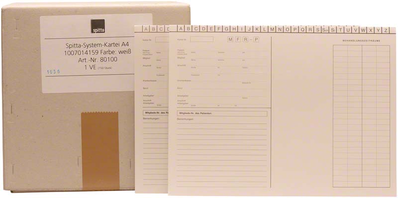 System Karteikarten A4