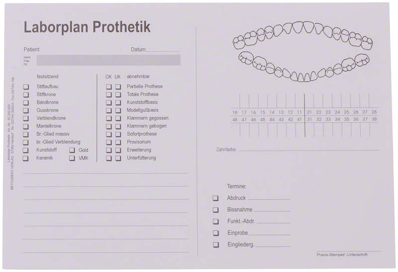 Laborplan-Prothetik