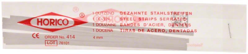 Einseitig gezahnte Stahlstreifen