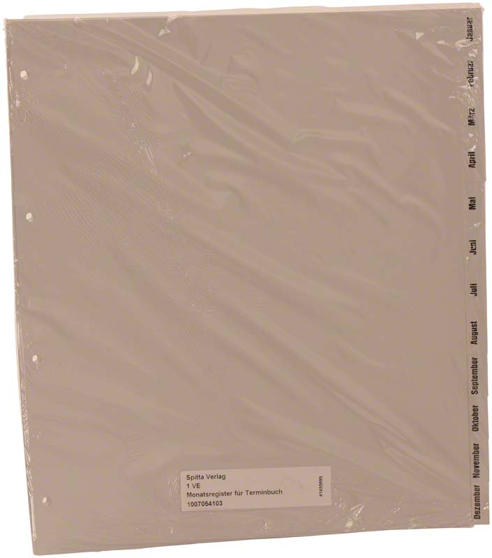 Monatsregister für Terminbuch